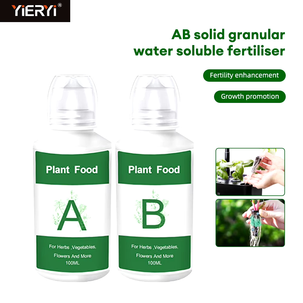 2Pcs/Box General Hydroponic Nutrient Liquid a and B Fertilizer Solution Kit for Growing Plant Flowers Food Vegetable Fruit 200ML